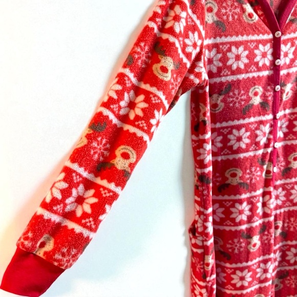 Secret Treasures Christmas Plush Onesie Union Suit Pajamas L (12–14) NWOT 🎄❄️ - Picture 11 of 13